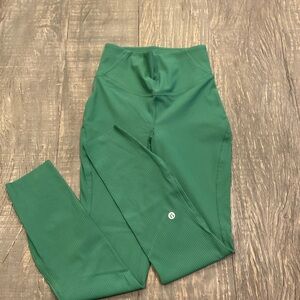 Lululemon Green Ribbed Leggings